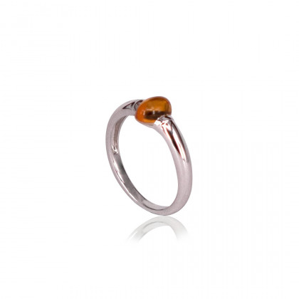 RING WHITE GOLD AND CITRINE