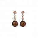 EARRINGS, BRILLATES AND PEARL CHOCOLATE