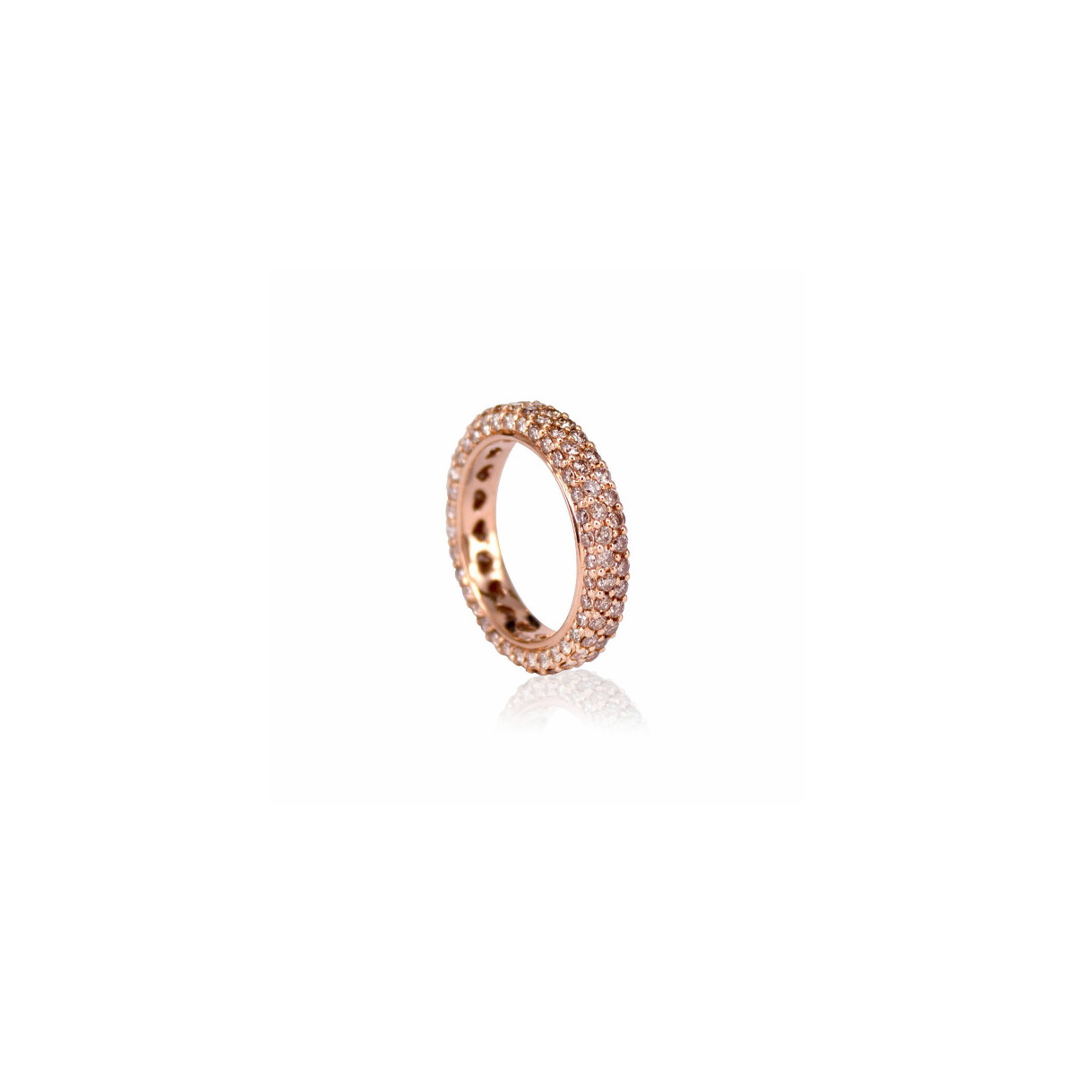 COMPLETE RING OF DIAMONDS BROWN
