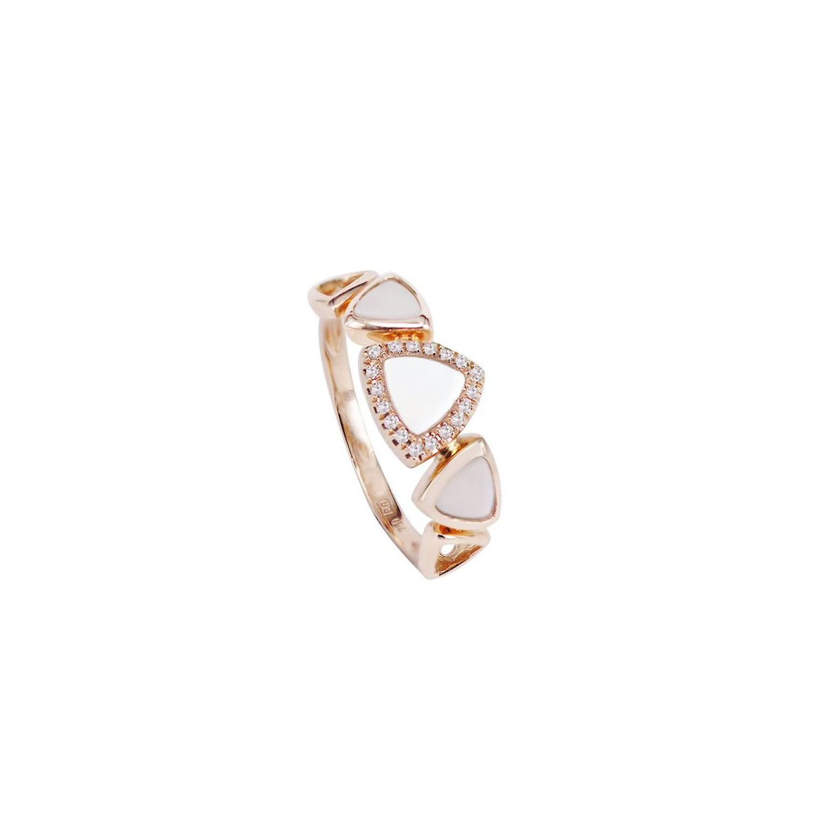 MOTHER OF PEARL & DIAMOND RING