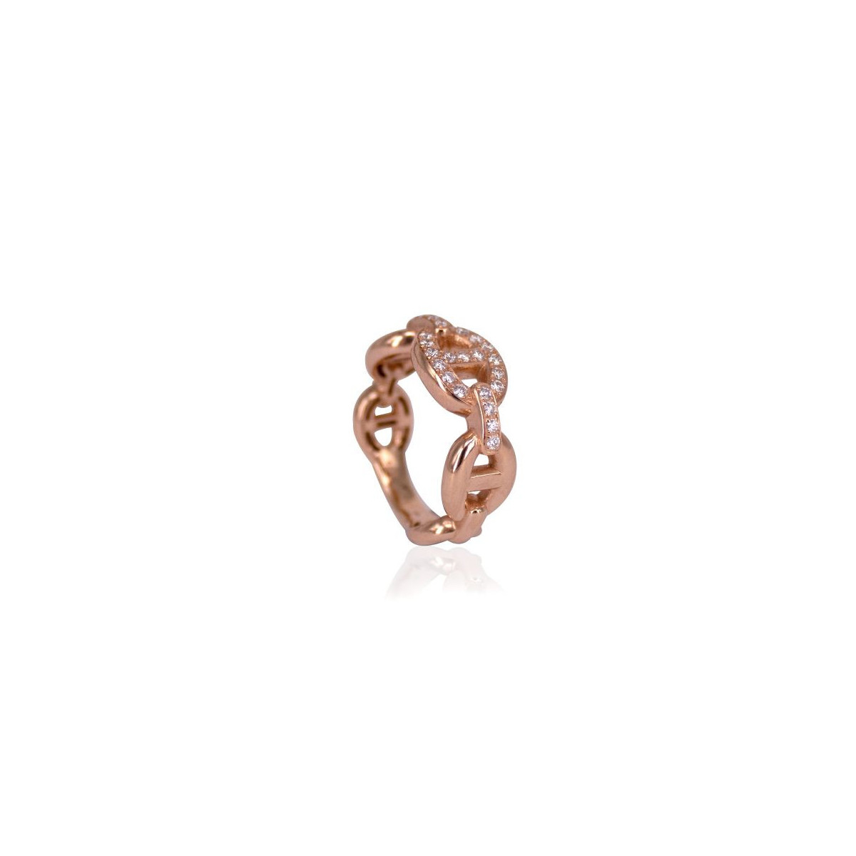 CHAIN RING WITH DIAMONDS