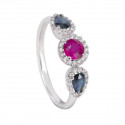 RING OF BRIGHT RUBIES AND SAPPHIRES