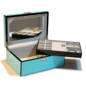 TURQUOISE LACQUERED JEWELRY BOX