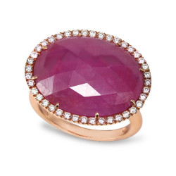 PINK SAPPHIRE RING AND DIAMONDS