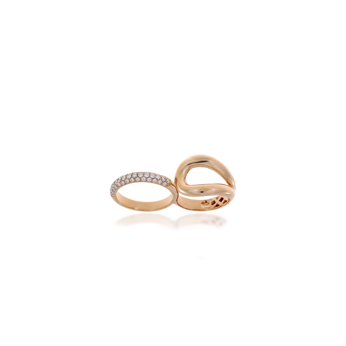 DOUBLE GOLD AND DIAMOND RING