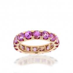 GOLD AND PINK SAPPHIRE RING
