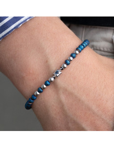 Elegant Bracelet with White Gold, Blue Haematites and Sapphire 2