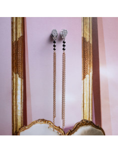 Long gold earrings / Captivating Elegance