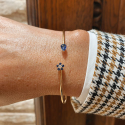 BRACELET WITH DIAMOND AND BLUE SAPPHIRES
