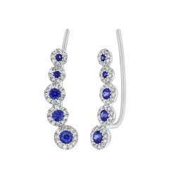 CLIMBING EARRINGS WITH SAPPHIRES