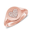 HEART RING WITH DIAMONDS