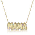 'MAMÁ' WITH DIAMONDS NECKLACE