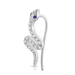 SNAKE EARRINGS WITH DIAMONDS & SAPPHIRES