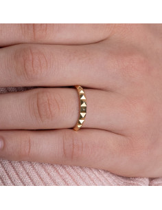 Anillo de Tachuelas Oro Rosa: Elegancia Atemporal para tu Día a Día 2