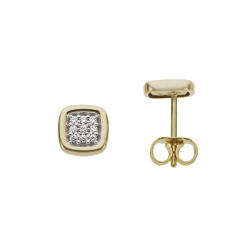SQUARE EARRINGS WITH ZIRCONIA