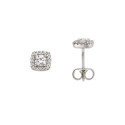 SQUARE EARRINGS WITH RHINESTONES