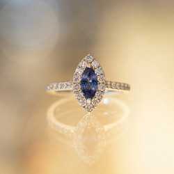 SAPPHIRE MARQUISE RING