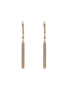 Pendientes Neith de oro con diamantes 2