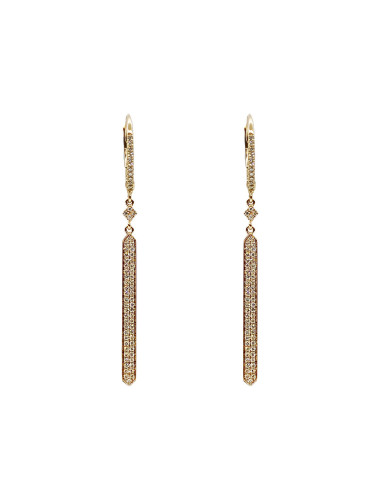 Pendientes Neith de oro con diamantes