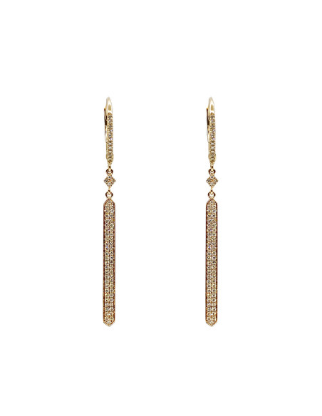 Pendientes Neith de oro con diamantes