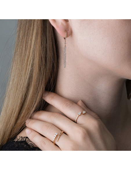 Pendientes Neith de oro con diamantes