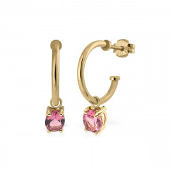 YELLOW GOLD RING WITH PINK TOPAZ