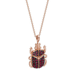 RUBY BEETLE NECKLACE