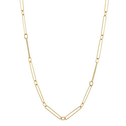 ELONGATED GOLD LINK CHAIN