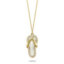 CHANCLA DIAMOND & MOTHER OF PEARL NECKLACE