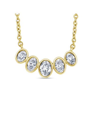 Collar Diamante Oval: Elegancia Atemporal en Cada Latido
