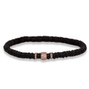 STAINLESS STEEL ELASTIC BRACELET WITH ROSE GOLD DETAILS