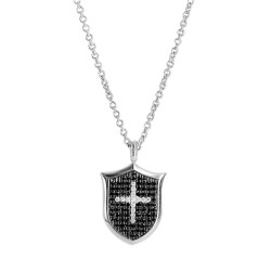 NECKLACE SHIELD WITH CROSS