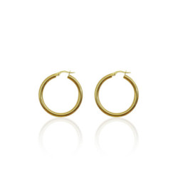 YELLOW GOLD RINGS 25 MM
