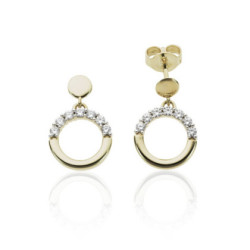 CIRCLES WITH ZIRCONIA EARRINGS