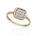 YELLOW GOLD RING WITH ZIRCONIA