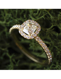 Engagement Ring Yellow Gold Diamond Cushion Cut Diamond |Eternal Shine 2