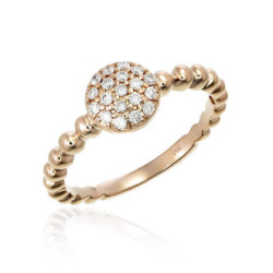 ROSE GOLD SLEEPER RING WITH DIAMONDS