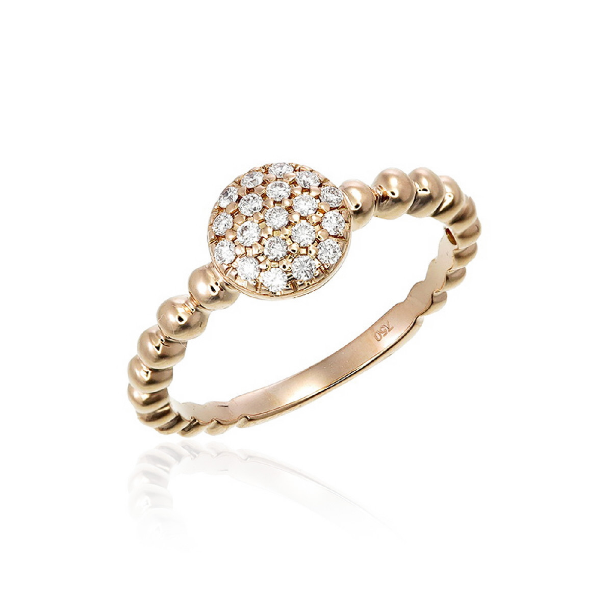 ROSE GOLD SLEEPER RING WITH DIAMONDS