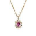GOLD & SAPPHIRE ROSE NECKLACE