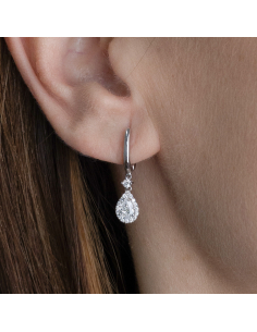 Pendientes "Luz" de oro blanco con diamantes: Elegancia 2