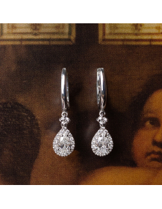 Pendientes "Luz" de oro blanco con diamantes: Elegancia