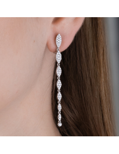 Pendientes, oro blanco con diamantes: Elegancia para una novia moderna 2