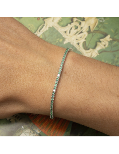 PULSERA RIVIERE "CLARA" DE ORO CON ESMERALDAS Y DIAMANTES