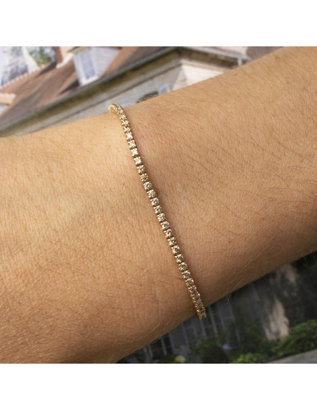 Pulsera Rivière Diamantes Brown: Elegancia Atemporal | PR Joyeros