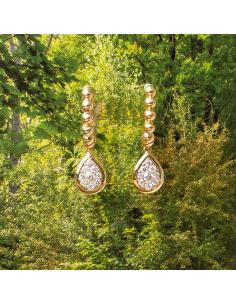 Diamond Teardrop Hoop Earrings: Elegance and sophistication