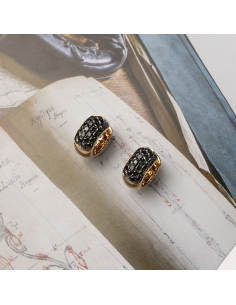 Black Diamond Hoop Earrings Rose Gold | Luxury Jewellery 2