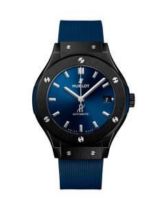 Reloj Hublot: Elegancia Discreta, Cerámica Negra y Azul