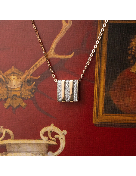 Collar Diamante Olga Oro Rosa 18K - Elegancia Atemporal