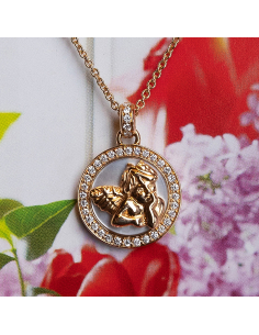 Guardian Angel Necklace: Elegance with Mother Pearl