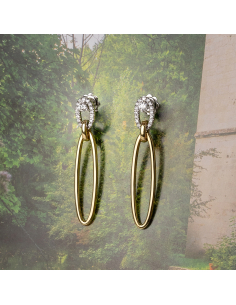 LONG EARRINGS “ROCIO” GOLD AND DIAMONDS